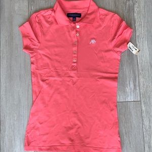AeropostaleGirls school uniform polo top-coral NWT